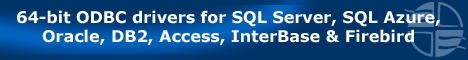 64-bit ODBC drivers for SQL Server, SQL Azure, Oracle, DB2, Access, InterBase & Firebird.