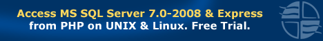 Access MS SQL Server 7.0, 2000 and 2005 from PHP on UNIX and Linux.