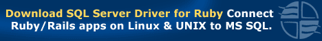 Download SQL Server Driver for Ruby Connect Ruby/Rails apps on Linux and UNIX to MS SQL.