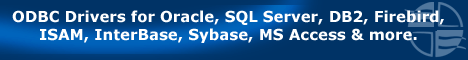 ODBC Drivers for Oracle, SQL Server, DB2, Firebird, ISAM, InterBase, Sybase, MS Access & more.