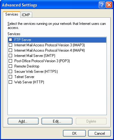 Advanced Settings dialogue box
