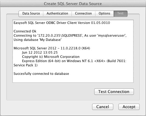 connection string for odbc driver 11 for sql server